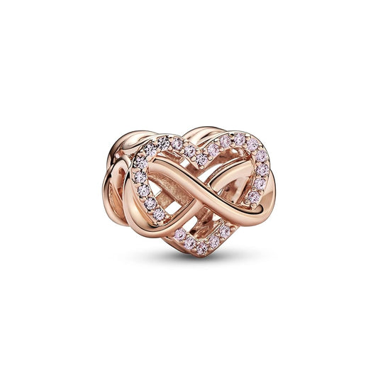 Charm Amor Infinito Con Gemas Rosas