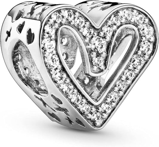 Charm Corazon de Diamantes Resplandecientes