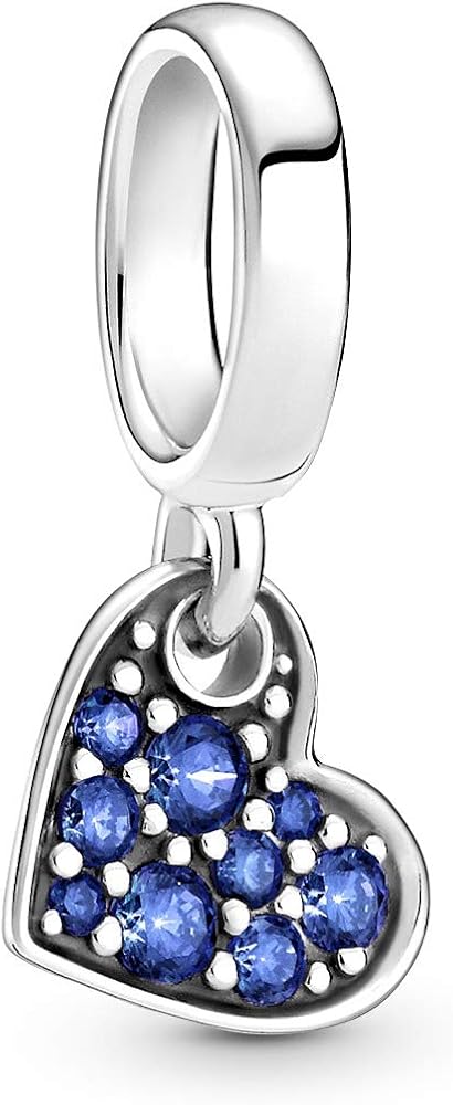 Charm Corazon Diamantes Azules