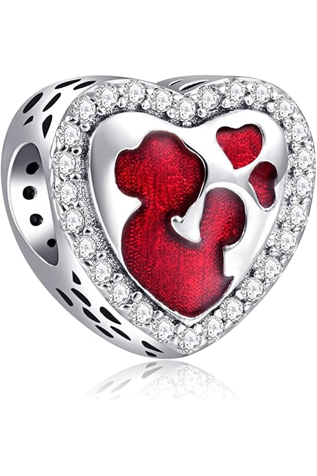 Charm Madre e Hijo Corazon Diamantado