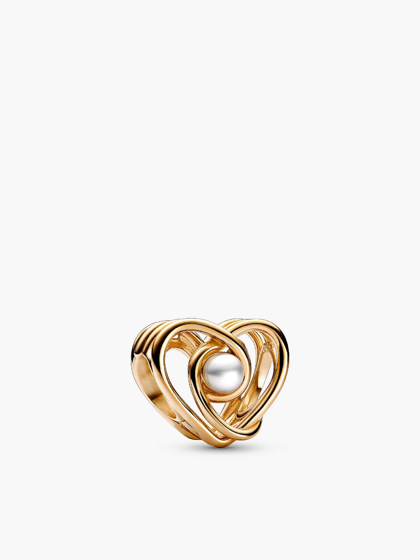 Charm Corazon Dorado con Perla