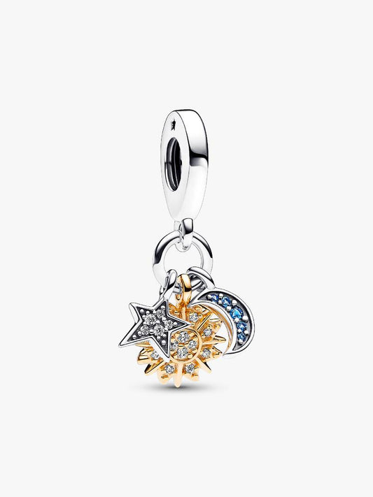 Charm Colgante doble de dos tonos Celestial