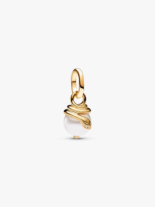 Charm Mini Colgante Serpiente Nacarada