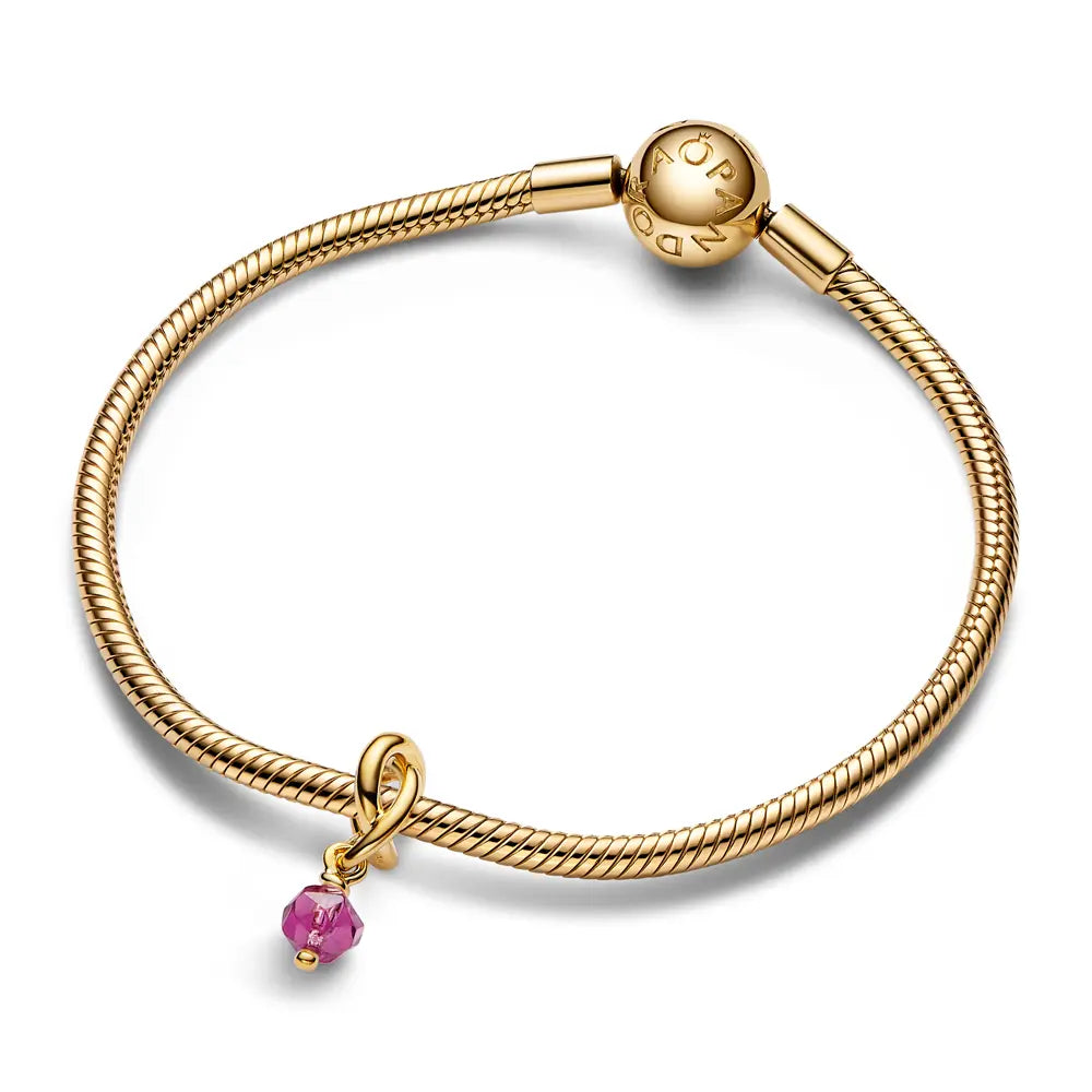 Charm Brillo Rosa Dorado