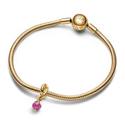 Charm Brillo Rosa Dorado