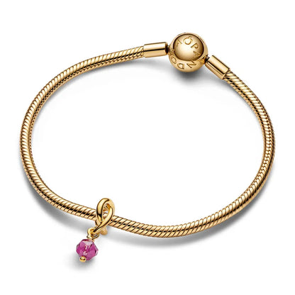 Charm Brillo Rosa Dorado