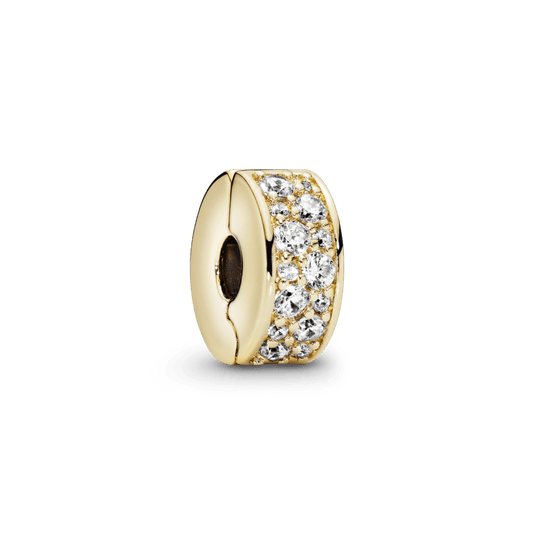 Clip de Seguridad Dorado con Diamantes