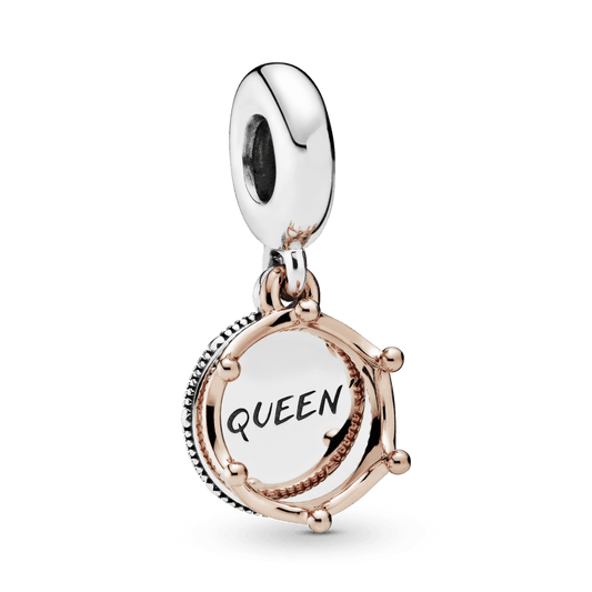 Charm Corona Rosa Dorada "Queen"