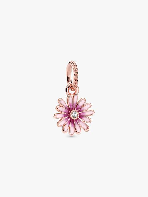 Charm colgante Margarita rosa