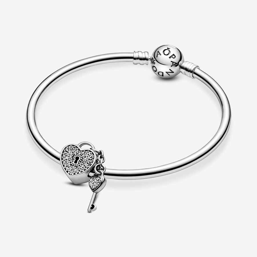 Charm Candado con llave Diamantado