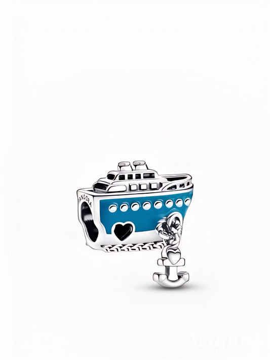 Charm Barco Azul con Ancla