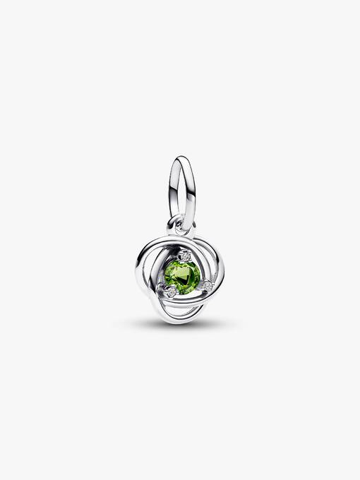 Charm Colgante Círculo Eternity Verde Primavera