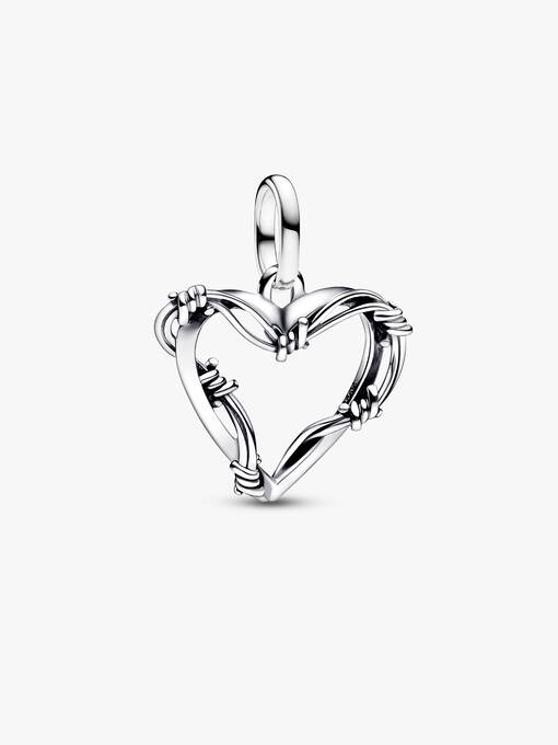 Charm Medallón Corazón de alambre