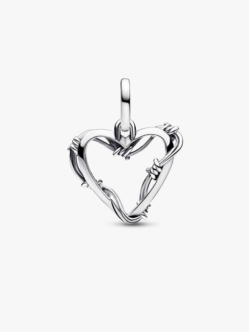 Charm Medallón Corazón de alambre