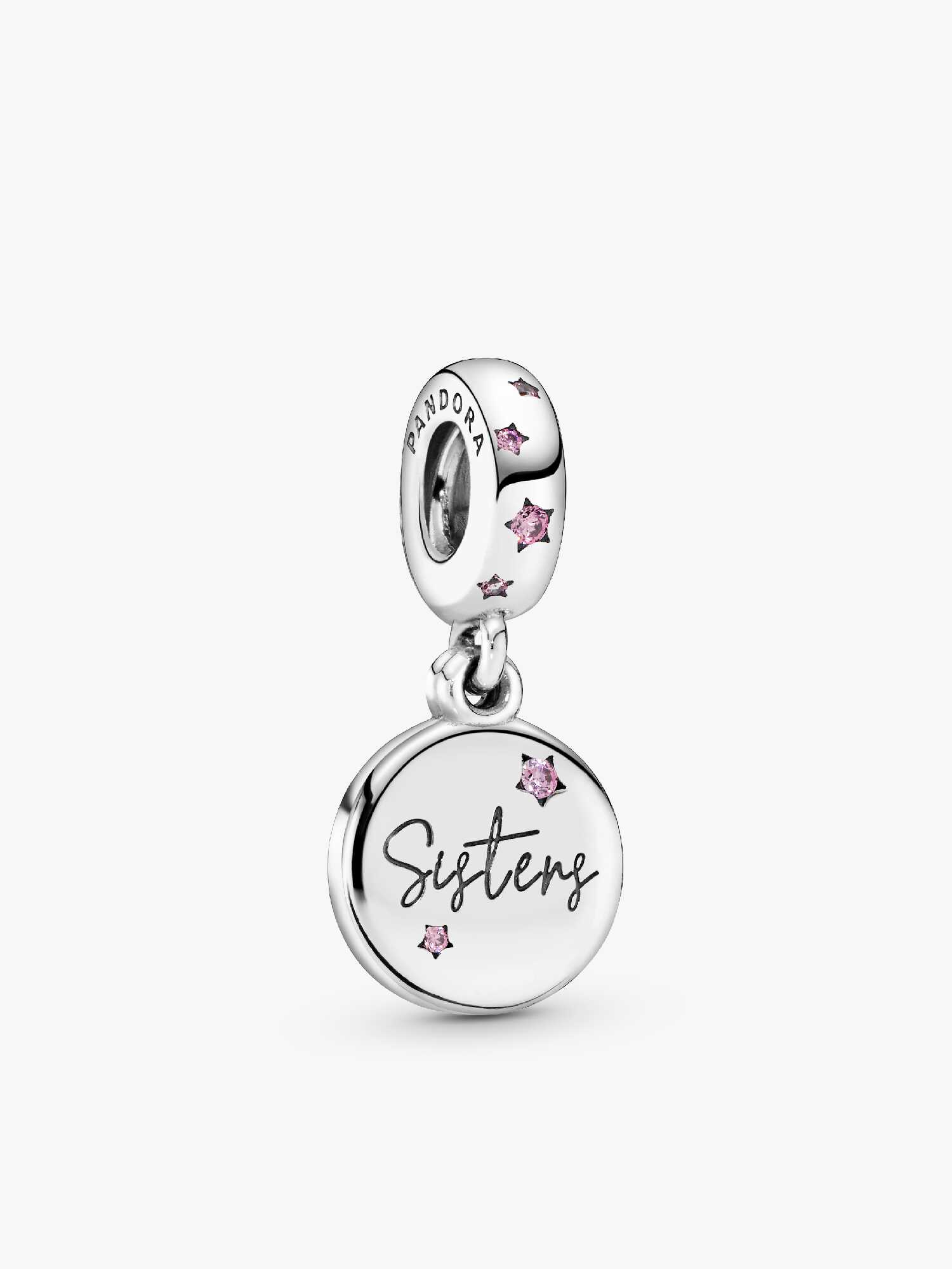 Charm "Sister" con Estrellas Rosas