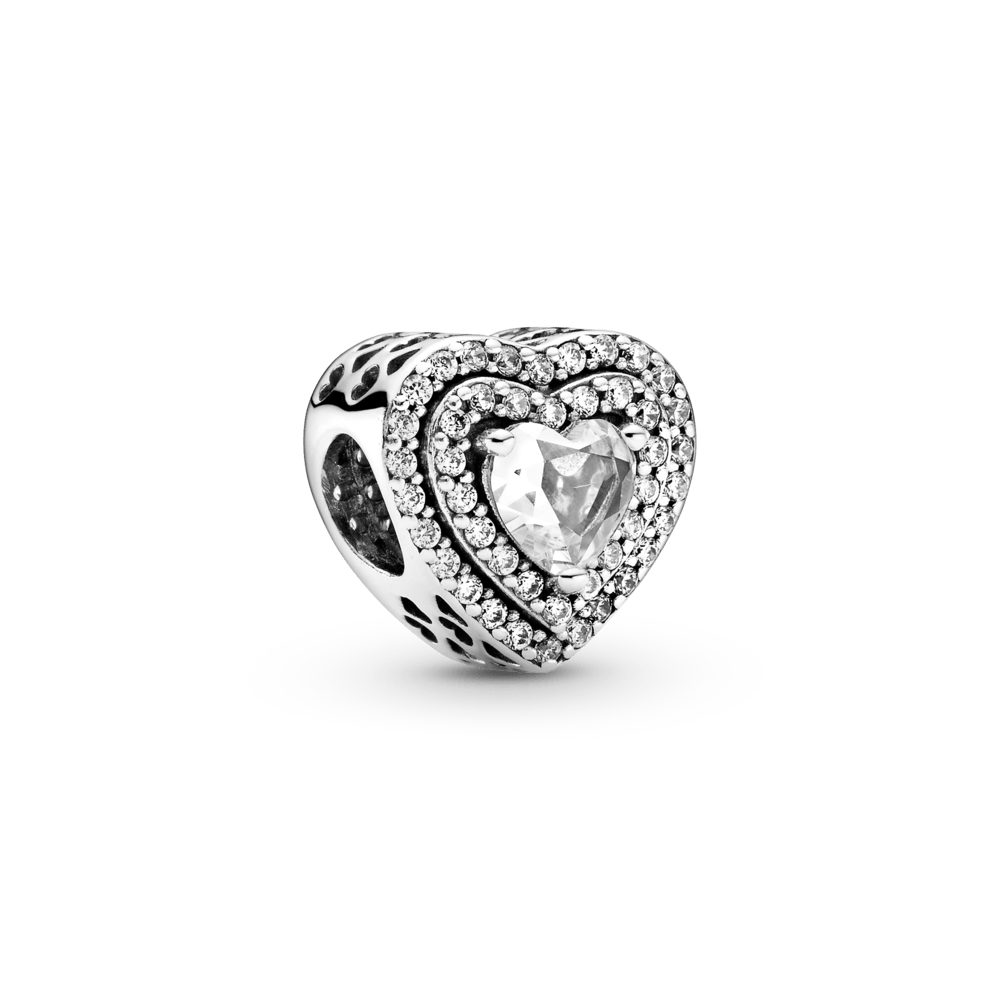 Charm Corazon con Gran Diamante