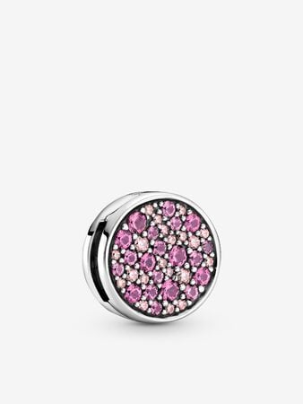 Clip de Seguridad Circulo con Diamantes Rosas