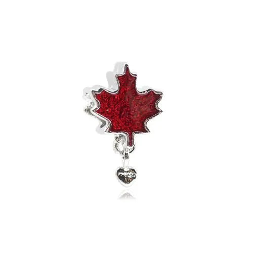Charm Hoja de Arce Roja