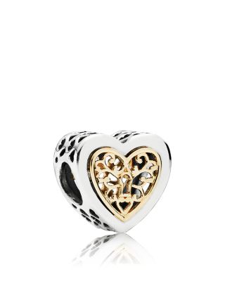 Charm Corazon Cerradura de Oro