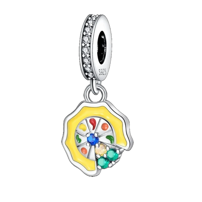 Charm Pizza Plateada