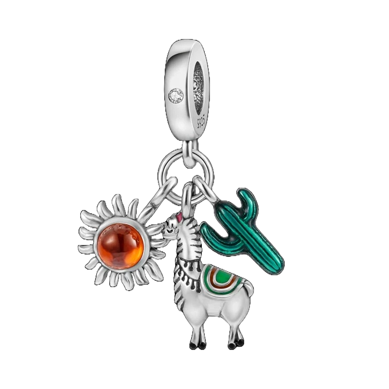 Charm Llama & Cactus