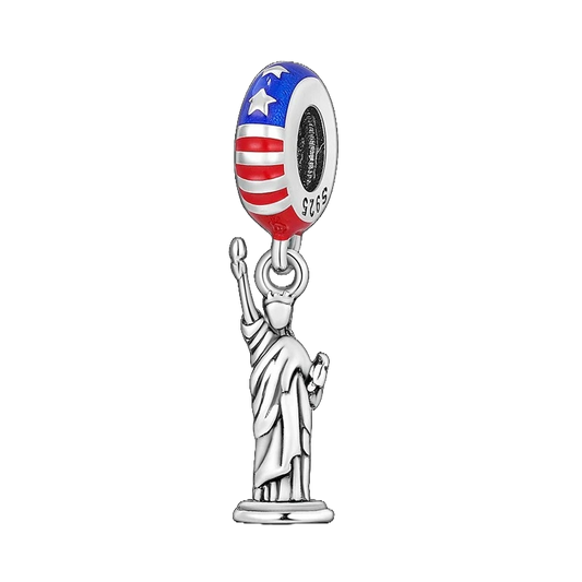 Charm Estatua de la Libertad Bandera
