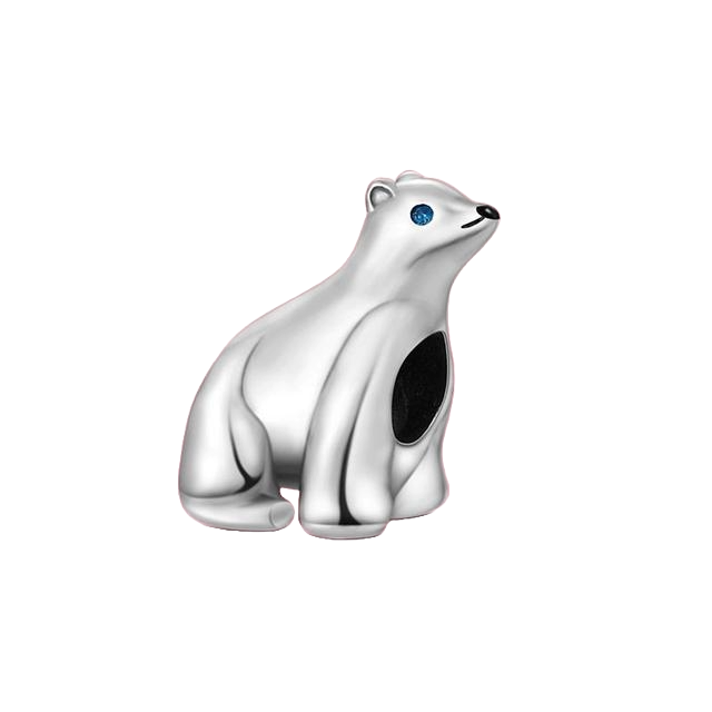 Charm Oso Polar Plata