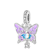 Charm Mariposa Morada & Estrella Morada