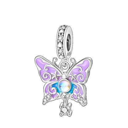 Charm Mariposa Morada & Estrella Morada