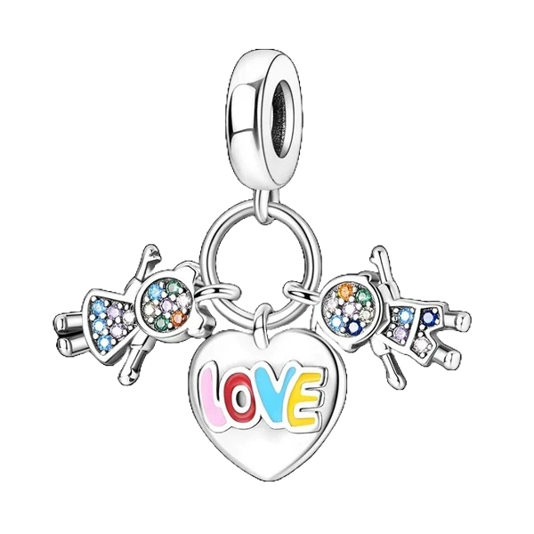 Charm Pareja y Corazon Love