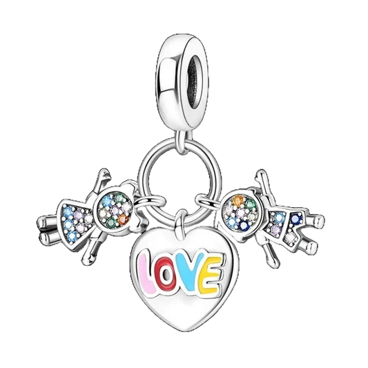 Charm Pareja y Corazon Love