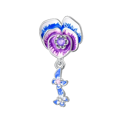 Charm Flor Morada y Mariposas
