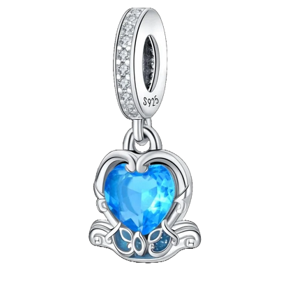 Charm Corazon Azul de Princesa