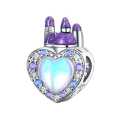 Charm Corazón Opal y Castillo