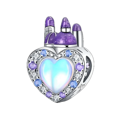 Charm Corazon Opal y Castillo