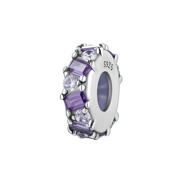Charm Abalorio Gemas Moradas