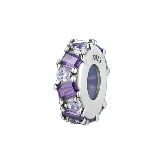 Charm Abalorio Gemas Moradas