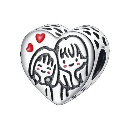 Charm Corazon Madre y Hija