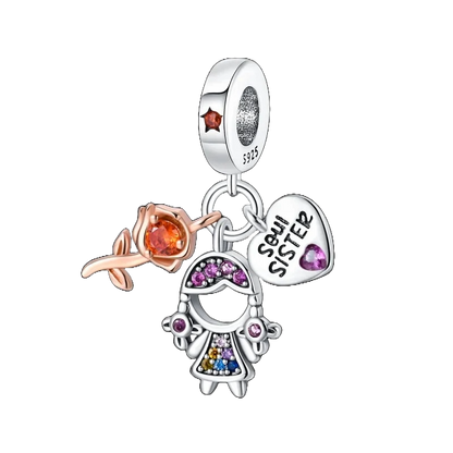Charm Rosa y Hermana "Soul Sister"
