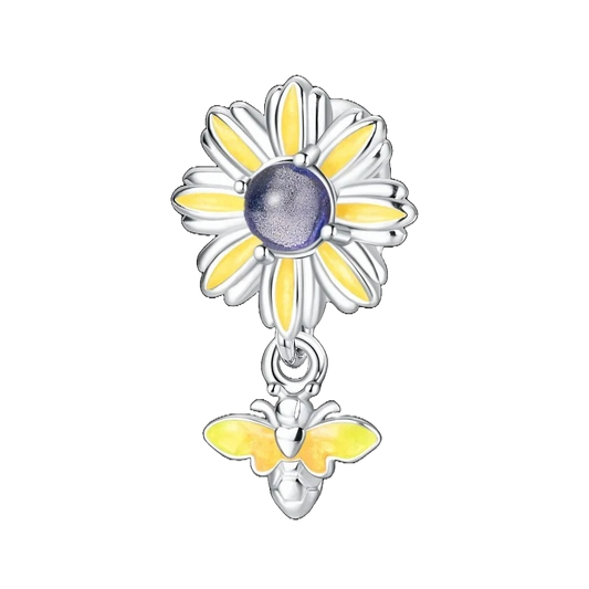 Charm Flor Amarilla y Abeja