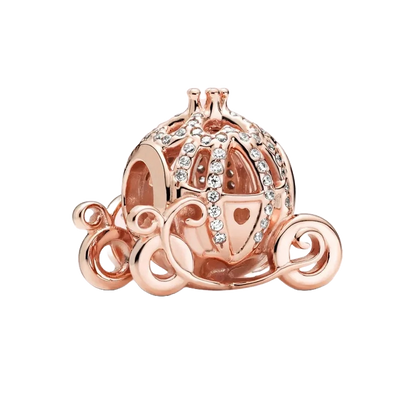 Charm Carroza de Cenicienta Dorado Rosa