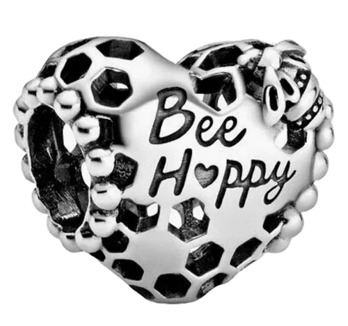 Charm Corazon "Bee Happy"