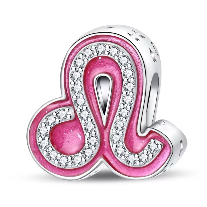 Charm Hor√≥scopo Rosa Diamantado