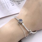 Pulsera Cadena de Seguridad Luna y Estrella