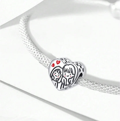 Charm Corazon Madre y Hija