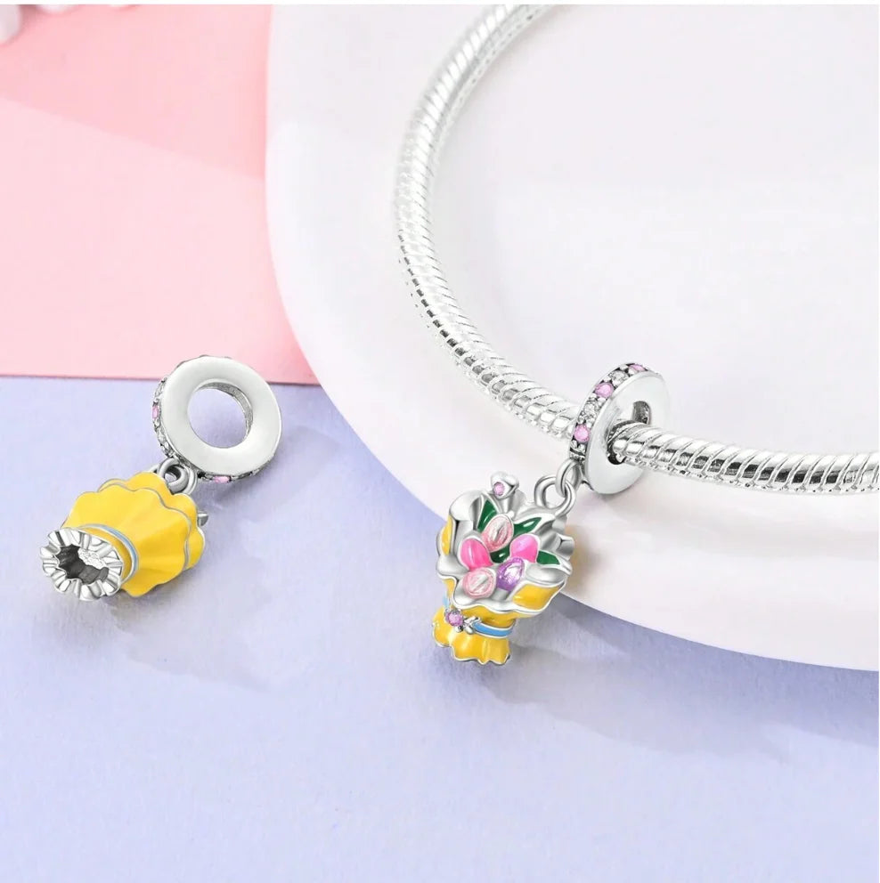 Charm Ramo de Tulipanes Rosas