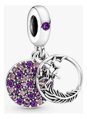 Charm Colgante Pluma De Pave