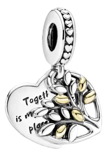 Charm Corazon y Arbol Petalos Amarillos