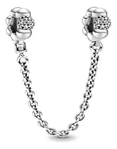 Cadena de Seguridad Flor y Diamante Brillante