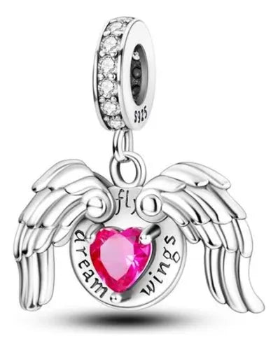 Charm Alas de Ángel y Gema de Corazón